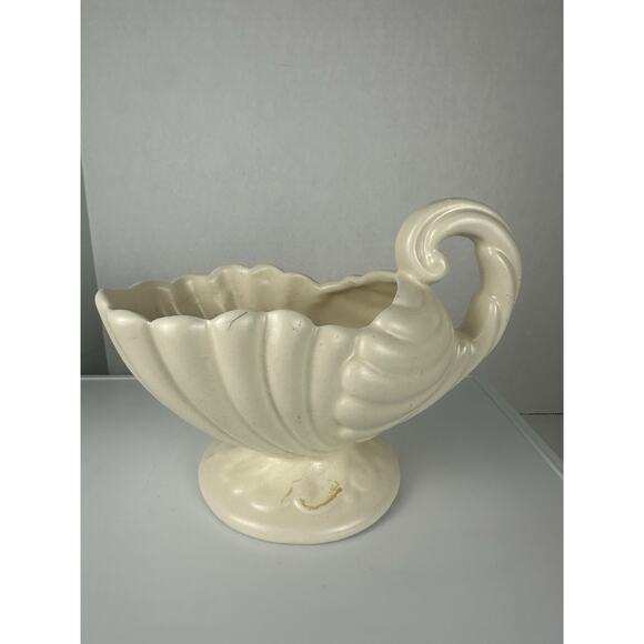 Vintage Haeger Cornucopia Vase Pitcher Planter Pot 7.5” Retro Home Decor - Picture 4 of 7